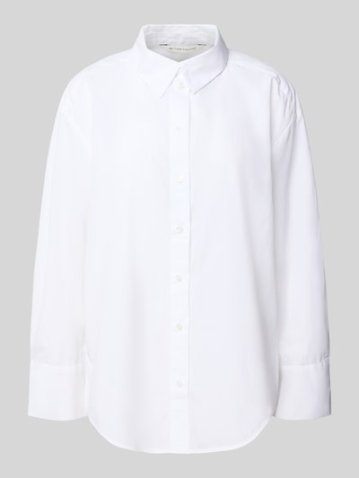 Tom Tailor Regular Fit Hemdbluse aus Lyocell-Baumwoll-Mix Weiss 2