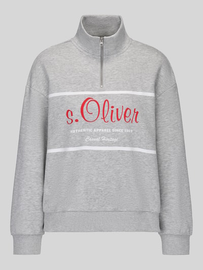 s.Oliver RED LABEL Relaxed Fit Sweatshirt aus Baumwoll-Mix - s.Oliver x Heidi Klum Hellgrau 2
