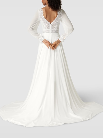 Luxuar Bruidsjurk met kant Offwhite - 5