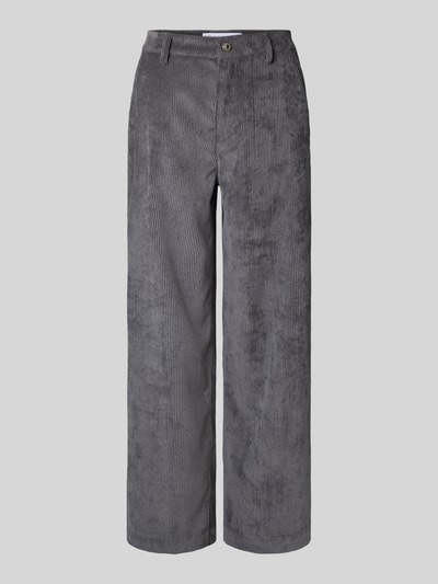 Raffaello Rossi Straight Leg Cordhose mit Gürtelschlaufen Modell 'YUKI' Mittelgrau 2