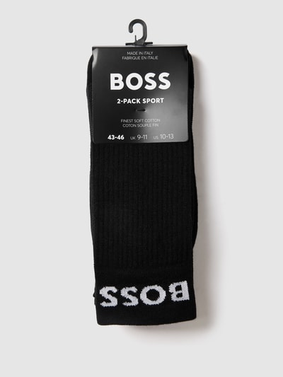 BOSS Socken mit Label-Print im 2er-Pack Black 3