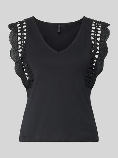 VERO MODA Regular Fit Top aus reiner Baumwolle Modell 'GABBY' Black 2
