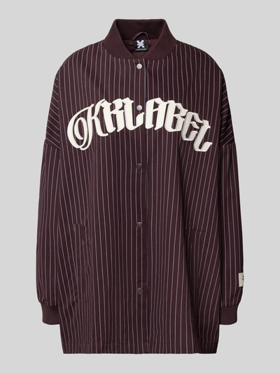 Karo Kauer Kurtka koszulowa o kroju oversized z wyhaftowanym logo Śliwkowy 2