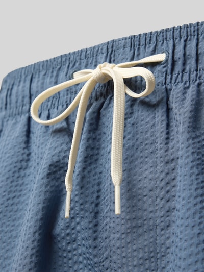 SELECTED HOMME Relaxed Fit Badeshorts mit Strukturmuster Modell 'COOPER' Rauchblau 2