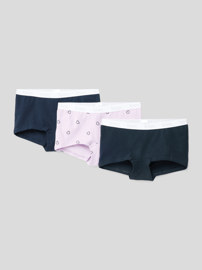 Schiesser Trunks mit Allover-Muster im 3er-Pack Marine 1