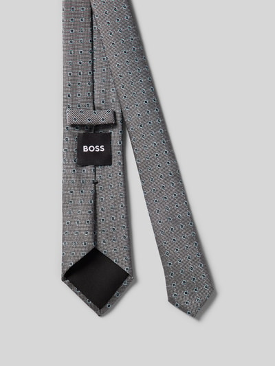 BOSS Stropdas met labeldetail Middengrijs - 2