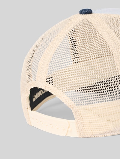 Produktfoto, Trucker Cap mit Motiv-Stitching Modell 'Cuddly' von GOORIN BROS., beige Mesh, Denim-Optik, Verstellverschluss Rückseite