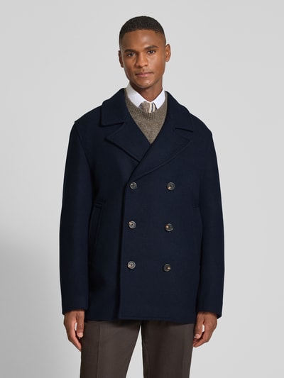 SELECTED HOMME Regular Fit Wolljacke aus Woll-MIx Modell 'ARCHIVE' Dunkelblau 4