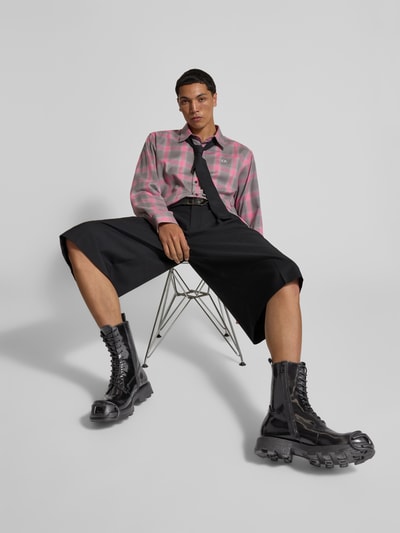 Diesel Schnürstiefel mit Logo-Detail Black 1