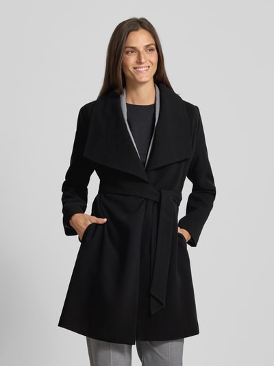 Lauren Ralph Lauren Płaszcz z szerokim kołnierzem i wiązanym paskiem Czarny 4
