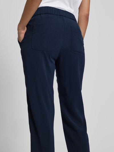 Toni Dress Regular fit stoffen broek met verkort model, model 'Pia' Marineblauw - 3