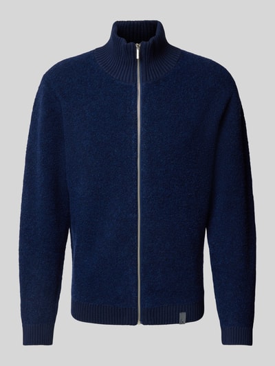 Colours & Sons Strickjacke aus Lanawoll-Mix Marine 1