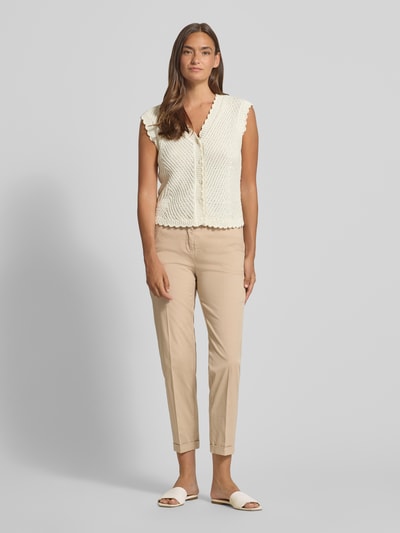 CAMBIO Slim Fit Chino aus Baumwoll-Mix Modell 'KARINA' Camel 1