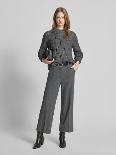 JOOP! Gebreide pullover met alpaca en ronde hals Lichtgrijs gemêleerd - 1