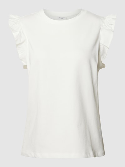 Marc O'Polo DENIM T-Shirt mit Volantsaum Offwhite 2