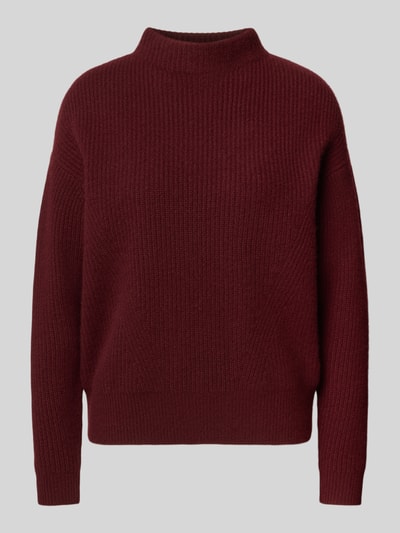 Jake*s Casual Regular fit kasjmier pullover in gebreide look Bordeaux - 2