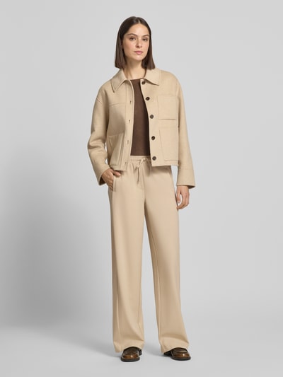 OPUS BROEK met elastische band Model 'Melane flow' Lichtbruin - 1