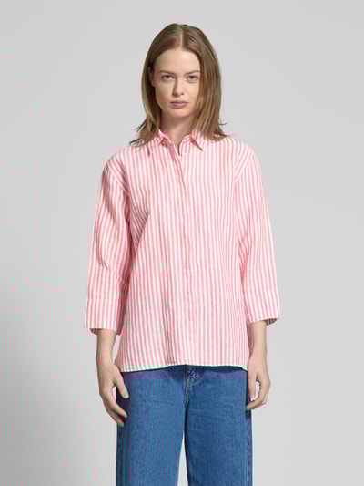 Brax Regular Fit Leinenbluse mit 3/4-Arm Modell 'Vickie' Koralle 4