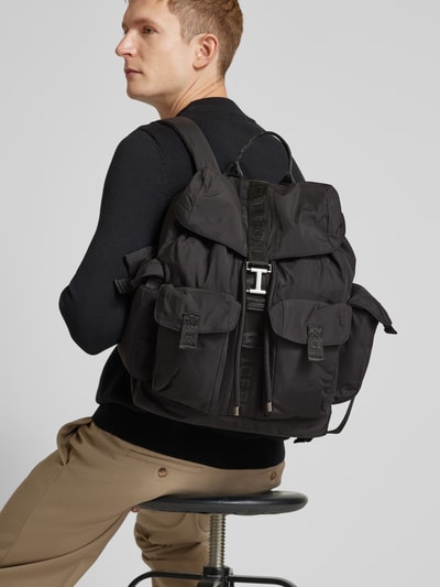 Iceberg Rucksack mit Vorfächern Modell 'ZAINO' Black 1