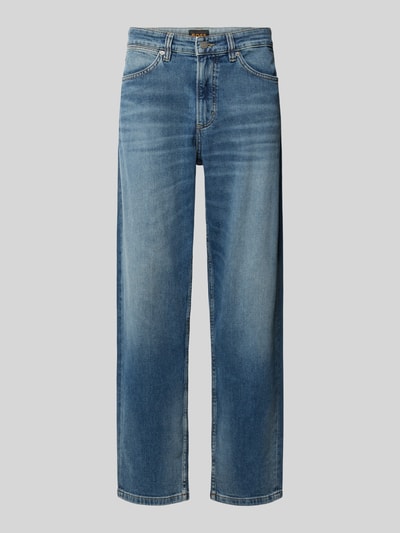 BOSS Orange Wide Fit Jeans mit Used Waschung Royal 1