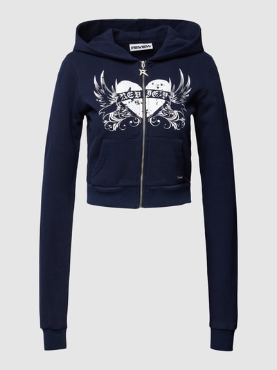 Review Crop Sweajacke ANGEL mit Print Marine 2