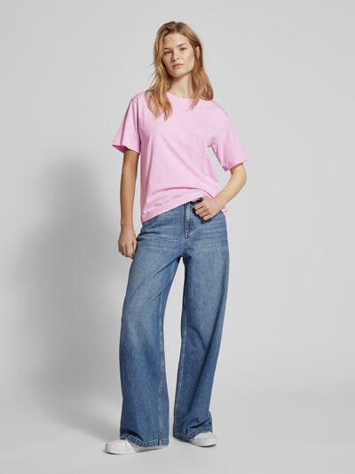 Jake*s Casual Oversized T-shirt met extra brede schouders Roze - 1