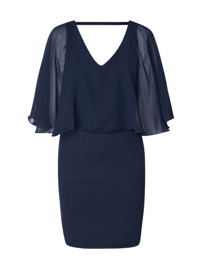 Vila Kleid mit Chiffonbesatz Dunkelblau 2