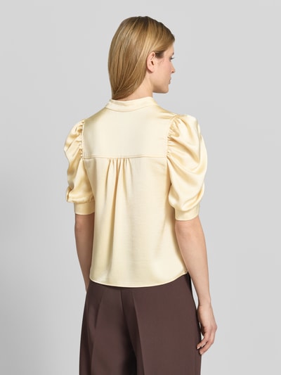 Neo Noir Blusenshirt mit Puffärmeln Modell 'Roella' Pastellgelb 5
