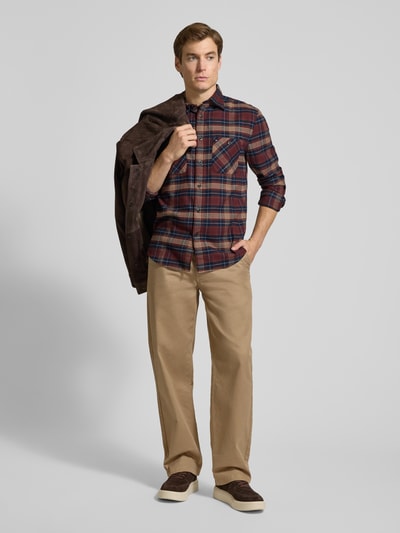 Tommy Hilfiger Koszula casualowa o kroju regular fit z czystej bawełny model ‘FLANNEL TARTAN’ Bordowy 1