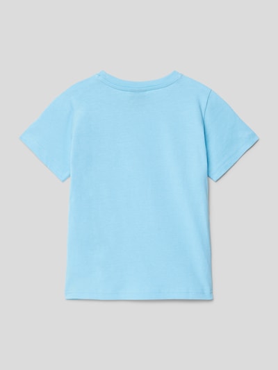 CHAMPION T-Shirt mit Label-Print Hellblau 3