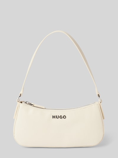 HUGO Handtas met labelapplicatie, model 'Chris' Offwhite - 2