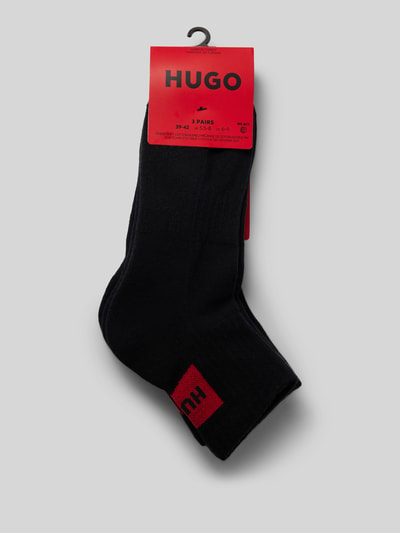 HUGO Socken mit Label-Print im 3er-Pack Black 3