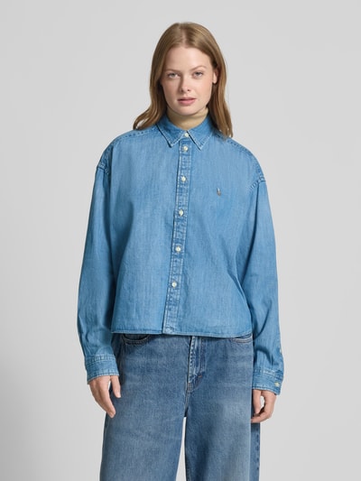 Polo Ralph Lauren Regular fit jeansblouse met logostitching Jeansblauw - 4