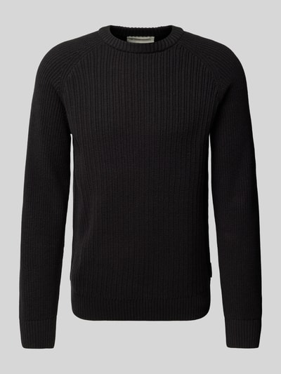 Tom Tailor Denim Regular Fit Strickpullover aus Baumwoll-Mix mit Strukturmuster Black 2