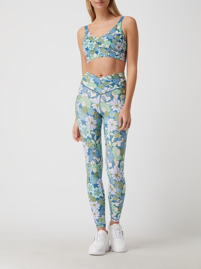 Aerie Sportlegging met bloemenmotief  Lichtblauw - 1