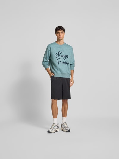 Kenzo Sweatshirt mit Logo-Stitching Tuerkis 1