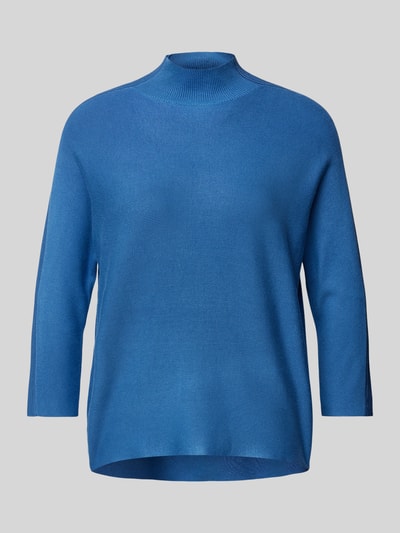 comma Gebreide pullover met turtleneck Koningsblauw - 2