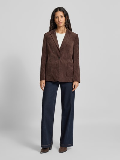 Luisa Cerano Blazer mit Reverskragen Dunkelbraun 1