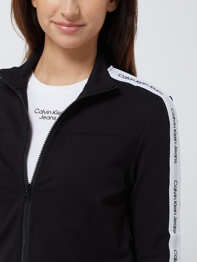 Calvin Klein Jeans Sweatjacke mit Logo-Streifen Black 3