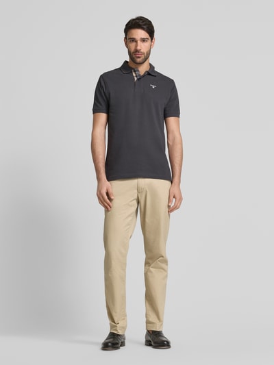 Barbour Slim Fit Poloshirt mit Label-Stitching Marine 1