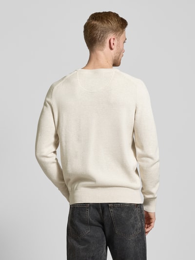 Fynch-Hatton Strickpullover mit Logo-Stitching Offwhite 5