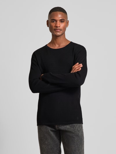 Tom Tailor Denim Regular fit pullover met structuurmotief Zwart - 4