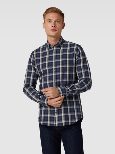 Tommy Hilfiger Regular Fit Business-Hemd mit Button-Down-Kragen Marine 4