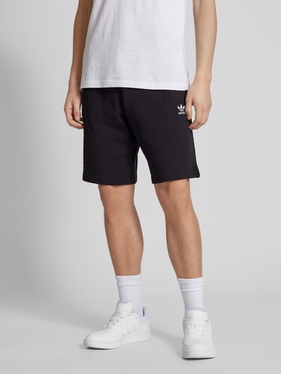 adidas Originals Regular fit sweatshorts met labelstitching, model 'ESSENTIAL' Zwart - 4