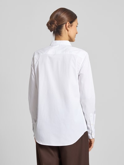 Lauren Ralph Lauren Slim fit overhemdblouse met logo van kralen, model 'JAMELKO' Wit - 5