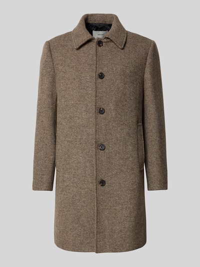 SELECTED HOMME Regular fit lange jas van wolmix, model 'ARCHIVE' Lichtbruin - 2