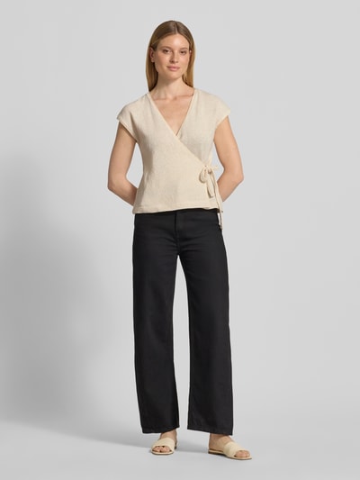 s.Oliver RED LABEL Koszulka z dzianiny o kroju relaxed fit z mieszanki bawełny Écru 1