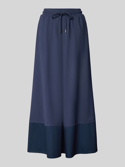 MM Uitlopende maxirok van katoenmix, model 'PABLO' Marineblauw - 2