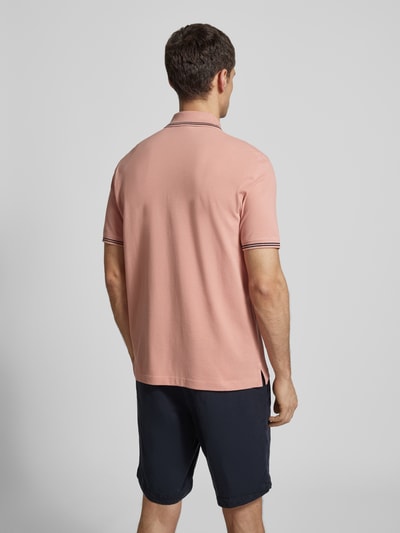 bugatti Regular fit poloshirt met labeldetail Rosé - 5