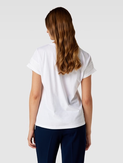Marc Cain T-Shirt mit Paillettenbesatz Weiss 5